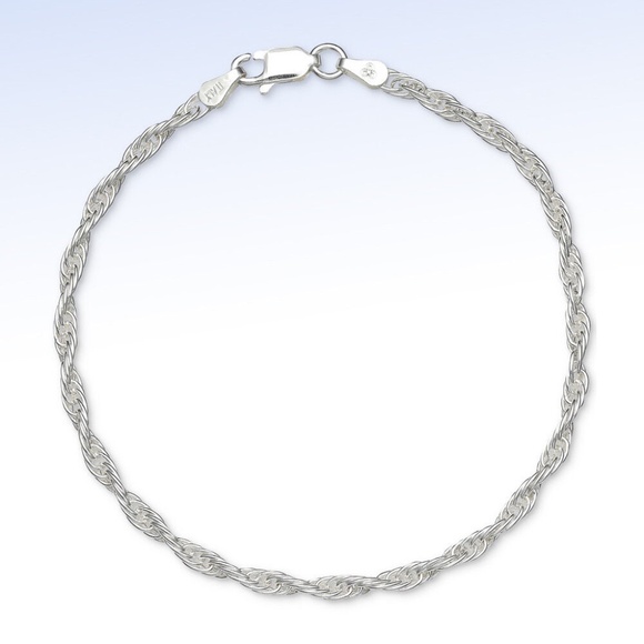 Giani Bernini Sterling Silver Twisted Cable Link Chain Bracelet 7.25" - Picture 1 of 1